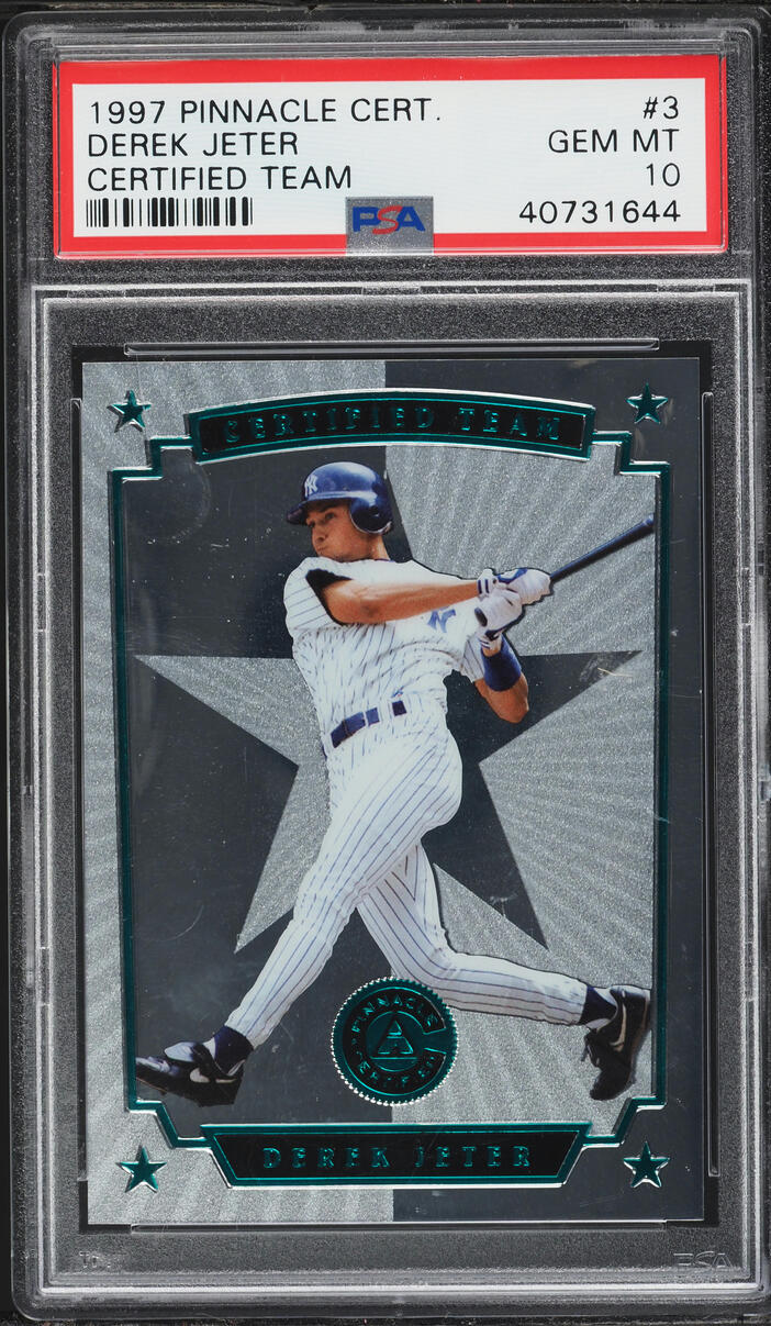 1997 Pinnacle Certified Team Derek Jeter #3 PSA 10 GEM MINT