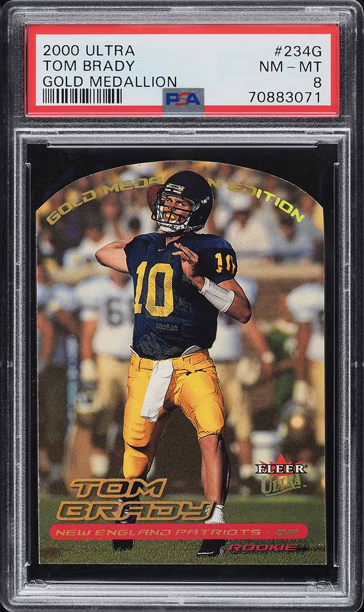 2000 Ultra Gold Medallion Tom Brady ROOKIE #234G PSA 8 NM-MT