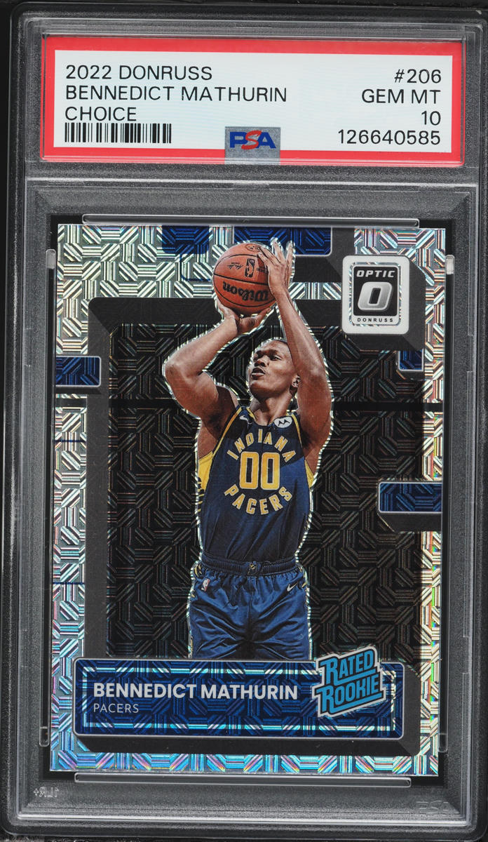 2022 Donruss Choice Bennedict Mathurin ROOKIE #206 PSA 10 GEM MINT