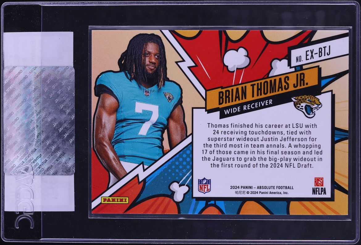 2024 Absolute Explosive Brian Thomas Jr. ROOKIE #EX-BTJ CGC AUTH