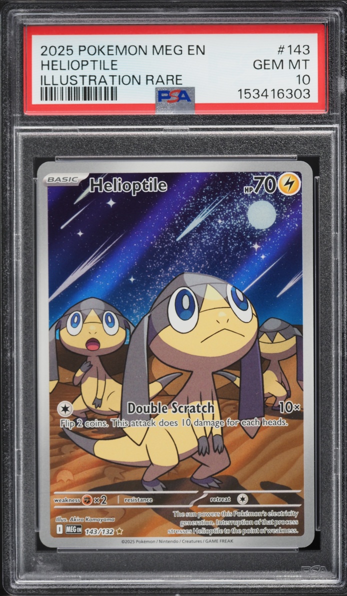 2025 Pokemon Mega Evolution IR Helioptile #143 PSA 10 GEM MINT