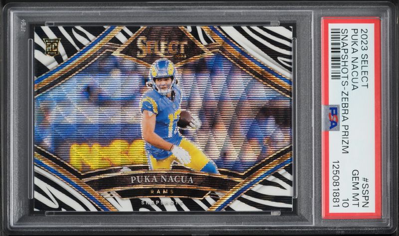 2023 Panini Prizm Silver Puka Nacua ROOKIE #357 PSA 10 GEM MINT on
