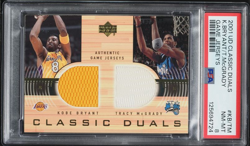2001 Upper Deck Game Jersey Combo Michael Jordan & Kobe Bryant