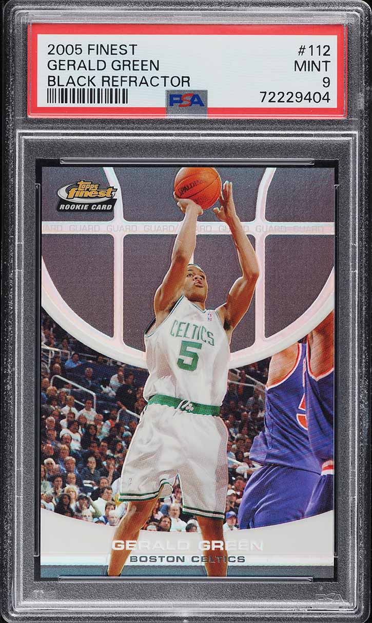 2005 Finest Black Refractor Gerald Green ROOKIE /19 #112 PSA 9 MINT