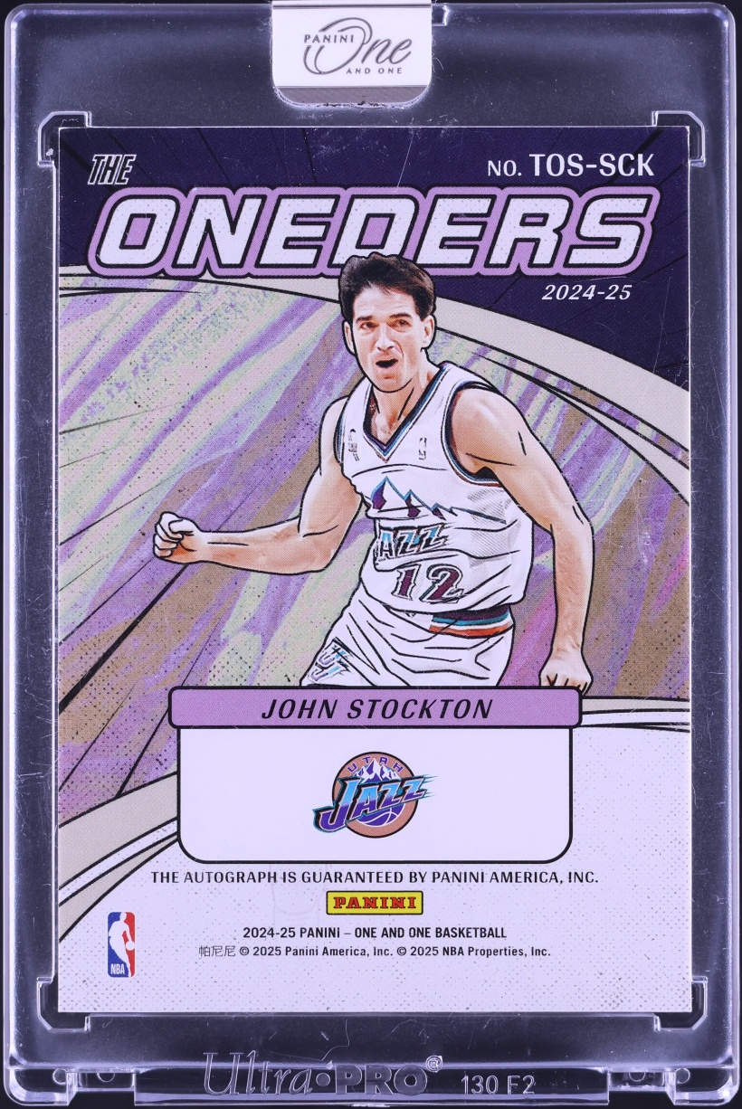2024 Panini One And One The Oneders Signatures John Stockton AUTO /49 #TOS-SCK