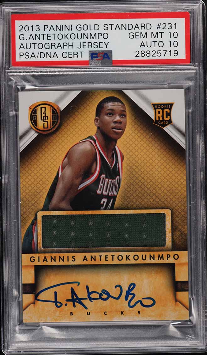 2013 National Treasures Inter. Gold Giannis Antetokounmpo RC AUTO
