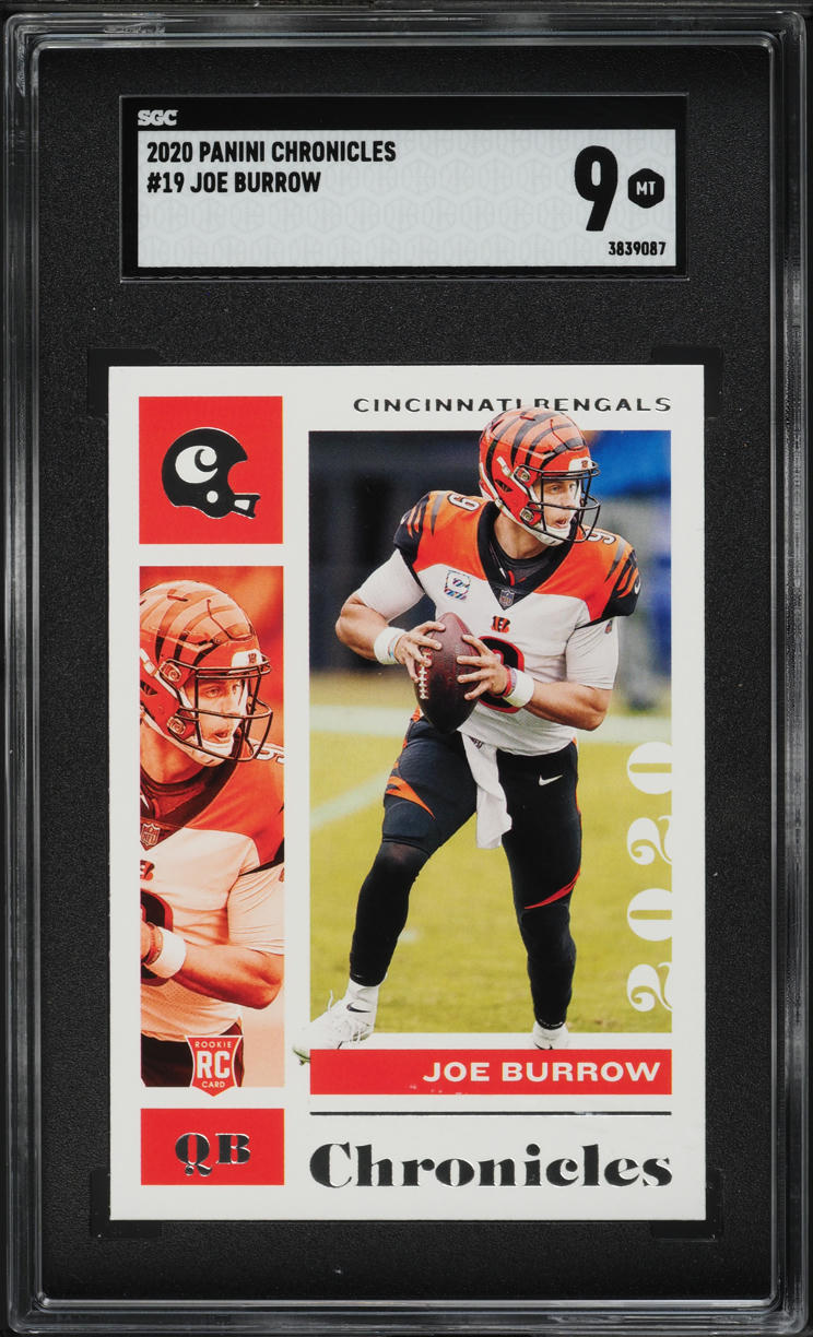 2020 Panini Chronicles Joe Burrow ROOKIE #19 SGC 9 MINT