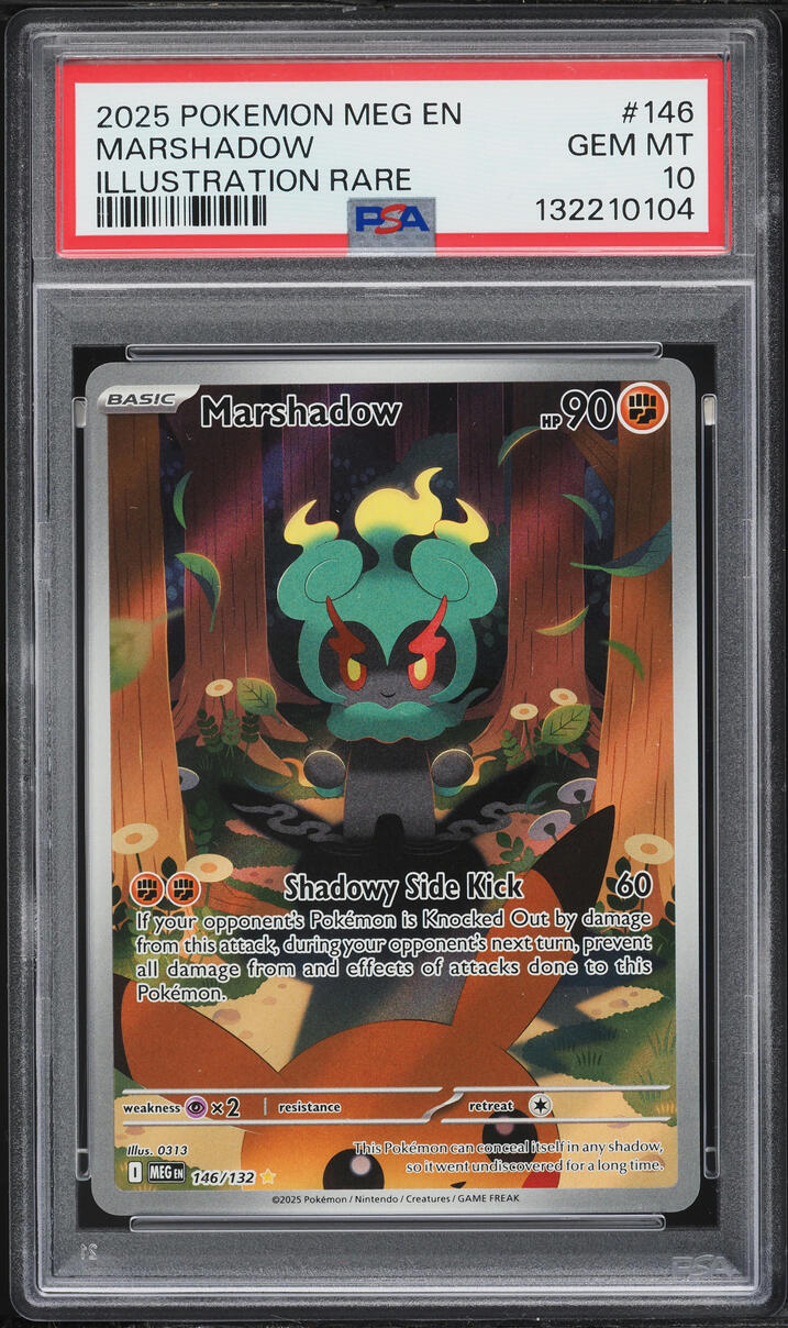 2025 Pokemon Mega Evolution IR Marshadow #146 PSA 10 GEM MINT