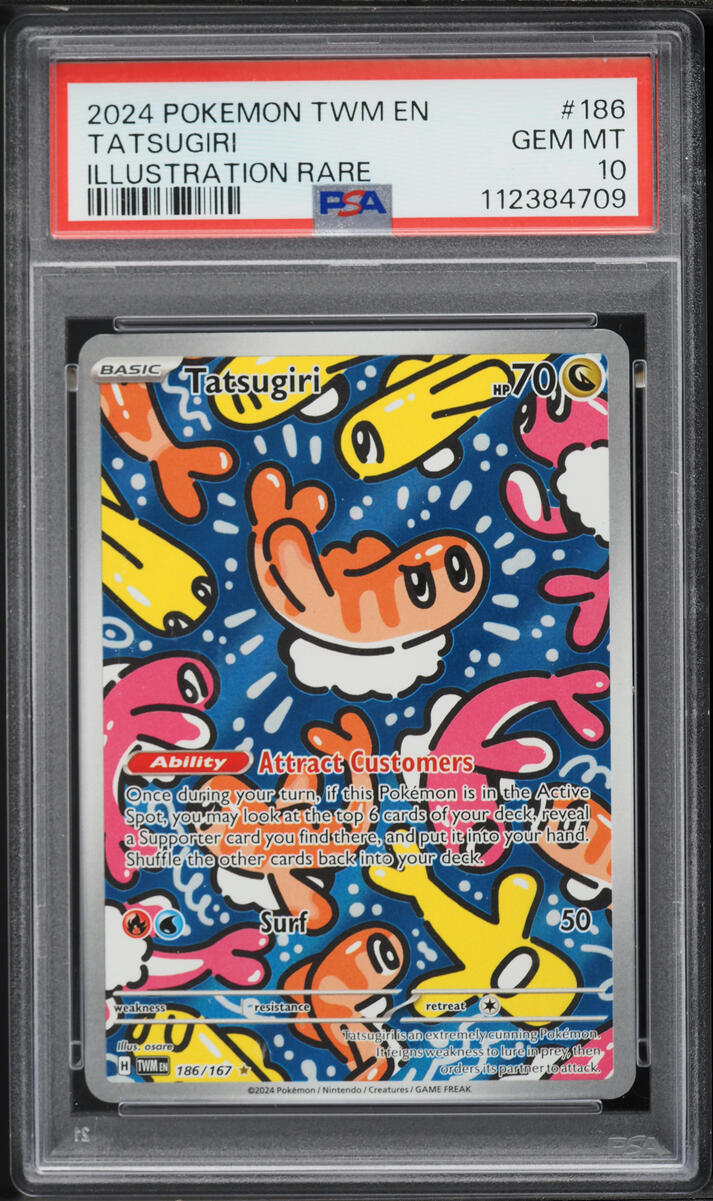 2024 Pokemon Scarlet & Violet Twilight Masquerade IR Tatsugiri #186 PSA 10 GEM MINT