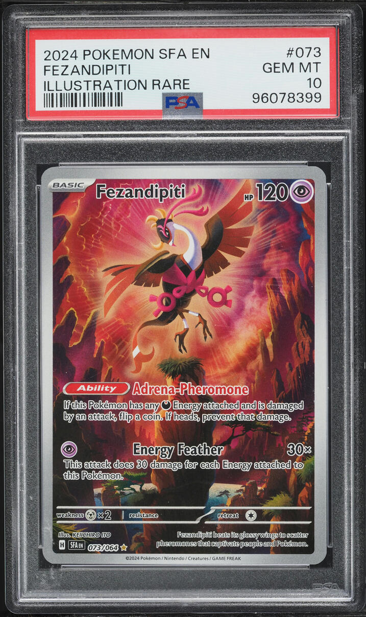 2024 Pokemon Scarlet & Violet Shrouded Fable IR Fezandipiti #73 PSA 10 GEM MINT