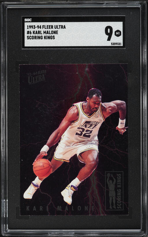 2019 Panini Mosaic Gold Wave Karl Malone #257 PSA 10 GEM MINT on