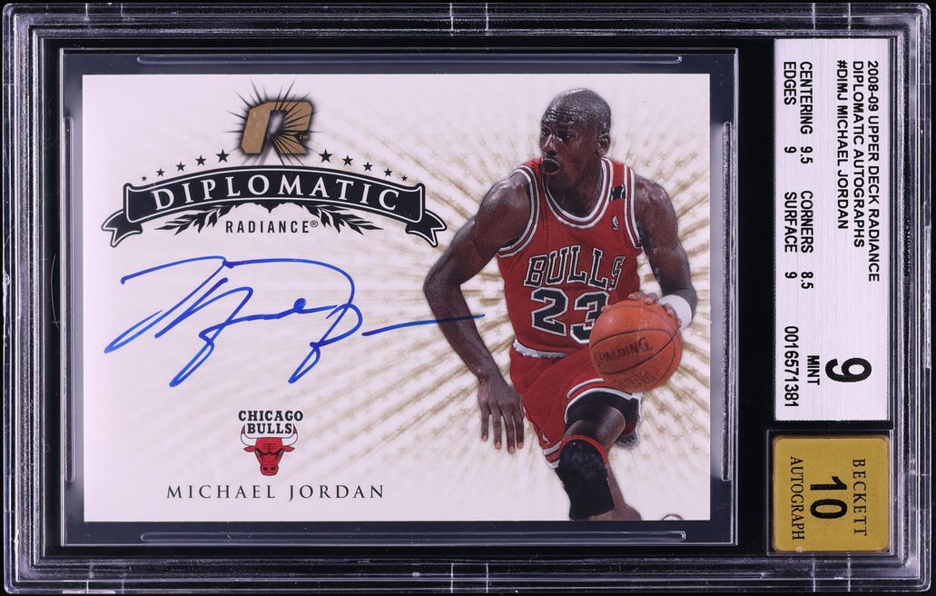 2008 Upper Deck Radiance Diplomatic Michael Jordan AUTO #DI-MJ BGS 9 MINT