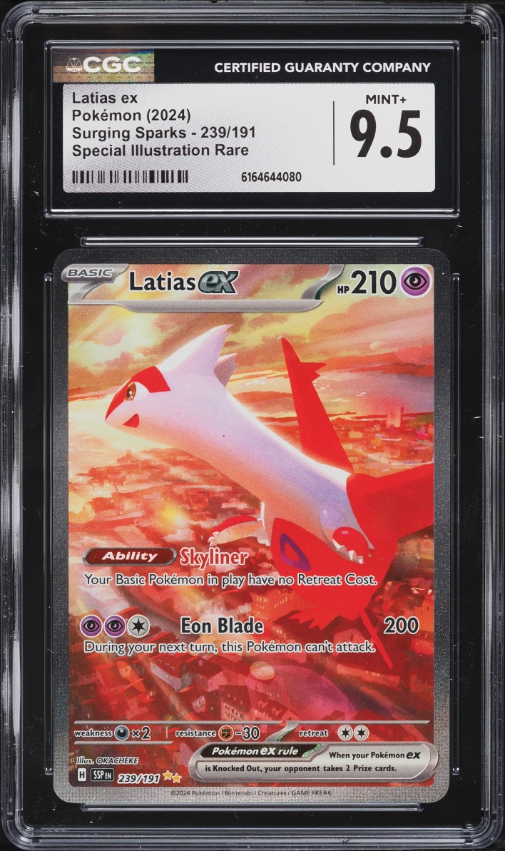 2024 Pokemon Scarlet & Violet Surging Sparks SIR Latias ex #239 CGC 9.5 MINT+
