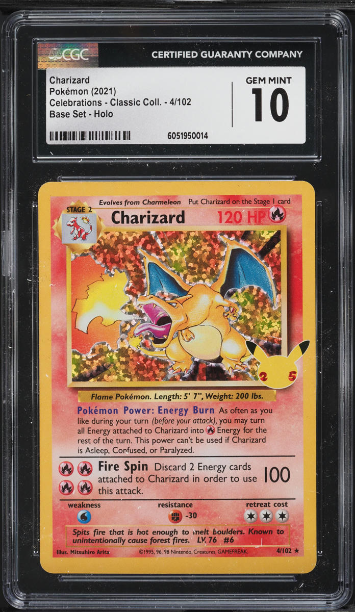 2021 Pokemon Sword & Shield Celebrations Classic Holo Charizard #4 CGC 10 GEM