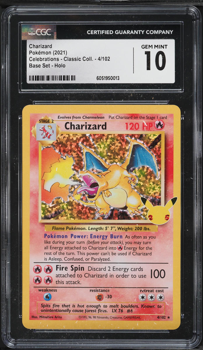 2021 Pokemon Sword & Shield Celebrations Classic Holo Charizard #4 CGC 10 GEM