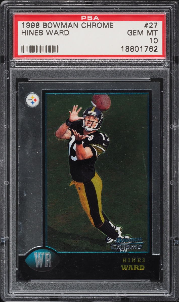 1998 Bowman Chrome Hines Ward ROOKIE #27 PSA 10 GEM MINT