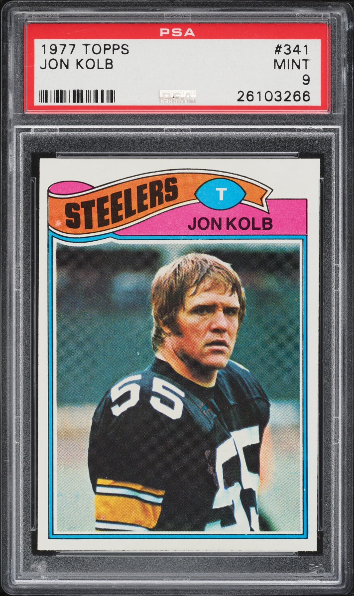 1977 Topps Football Jon Kolb ROOKIE #341 PSA 9 MINT
