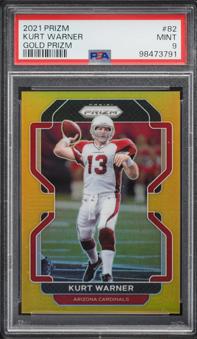 2021 Panini Prizm Gold Kurt Warner /10 #82 PSA 9 MINT