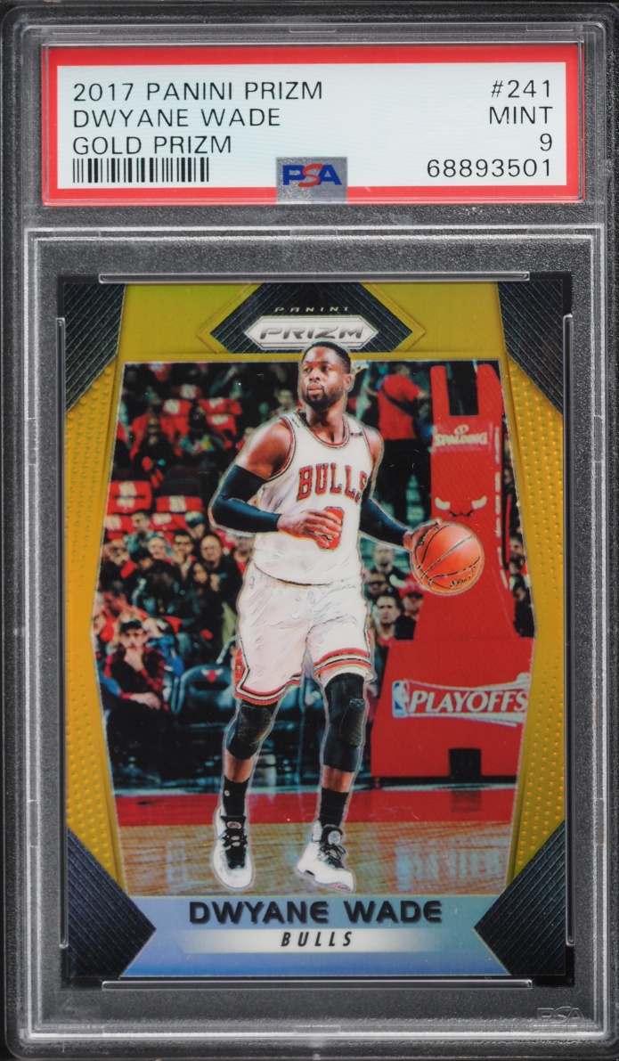 2017 Panini Prizm Gold Dwyane Wade /10 #241 PSA 9 MINT