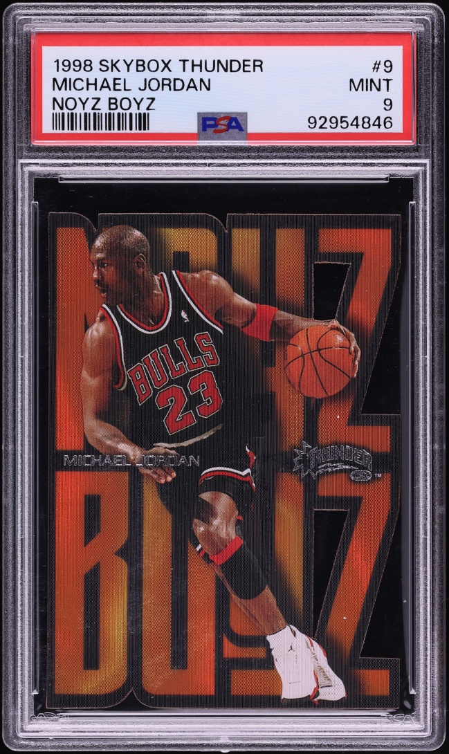 1998 Skybox Thunder Noyz Boyz Die-Cut Michael Jordan #9 PSA 9 MINT