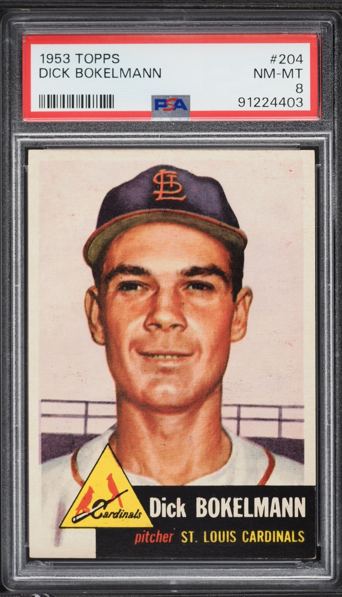 1953 Topps Dick Bokelmann #204 PSA 8 NM-MT
