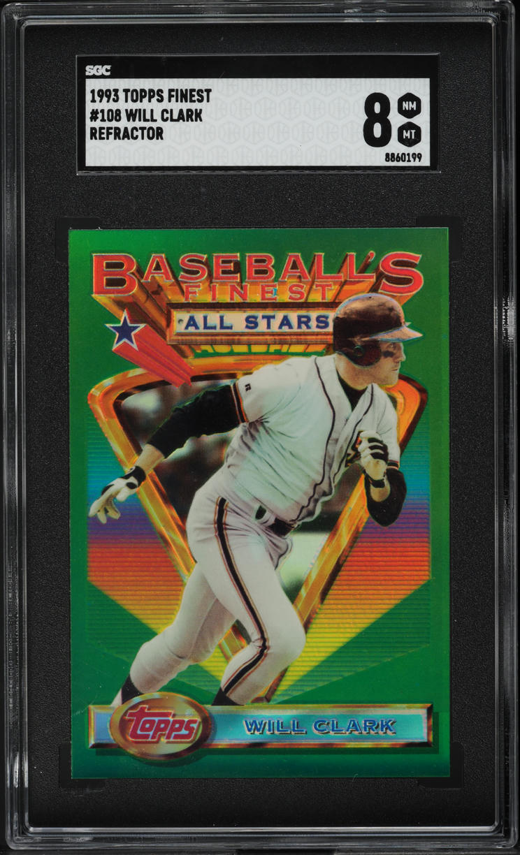 1993 Finest Refractor Will Clark #108 SGC 8 NM-MT