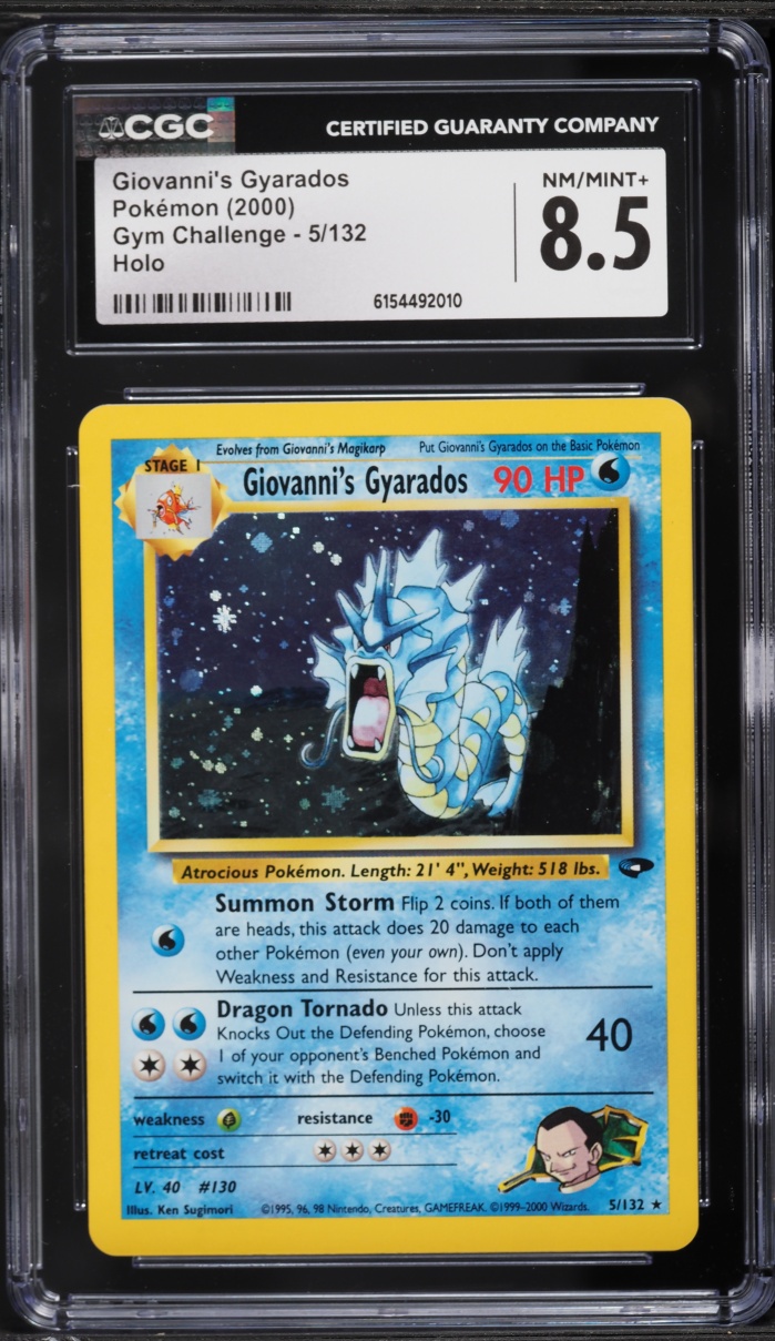 2000 Pokemon Gym Challenge Holo Giovanni's Gyarados #5 CGC 8.5 NM-MT+