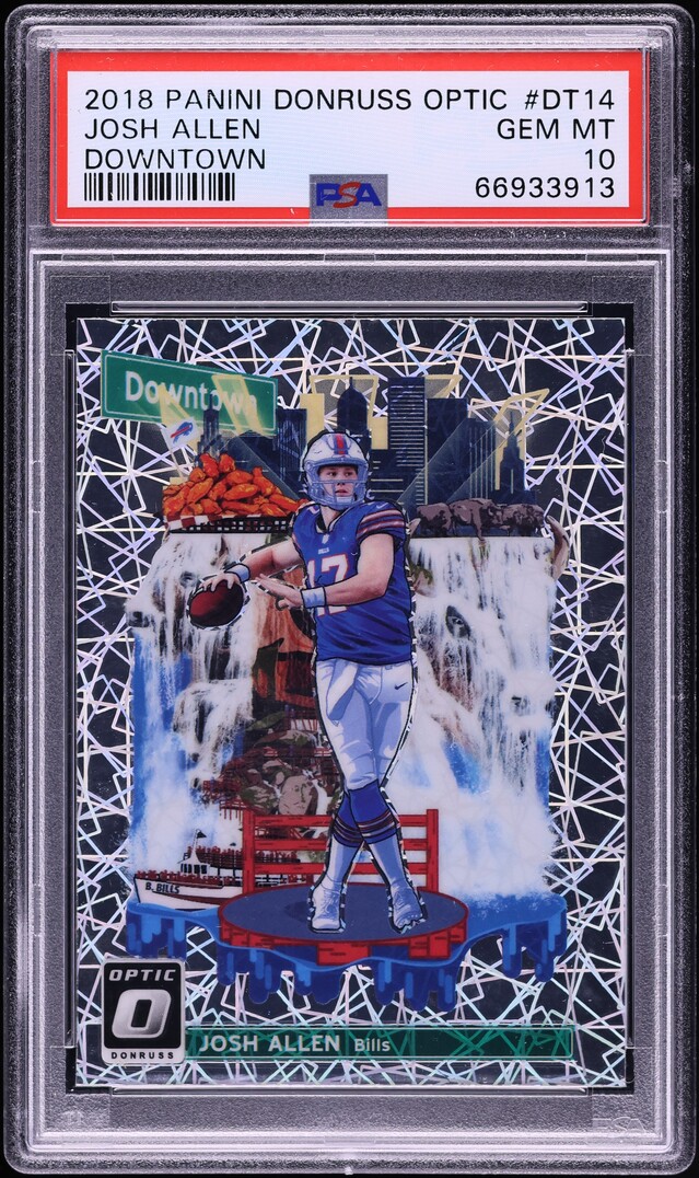 2018 Donruss Optic Downtown Josh Allen ROOKIE #DT-14 PSA 10 GEM MINT