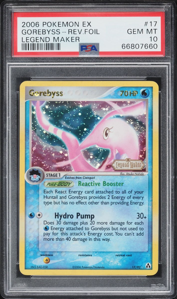 2006 Pokemon EX Legend Maker Reverse Holo Gorebyss #17 PSA 10 GEM MINT