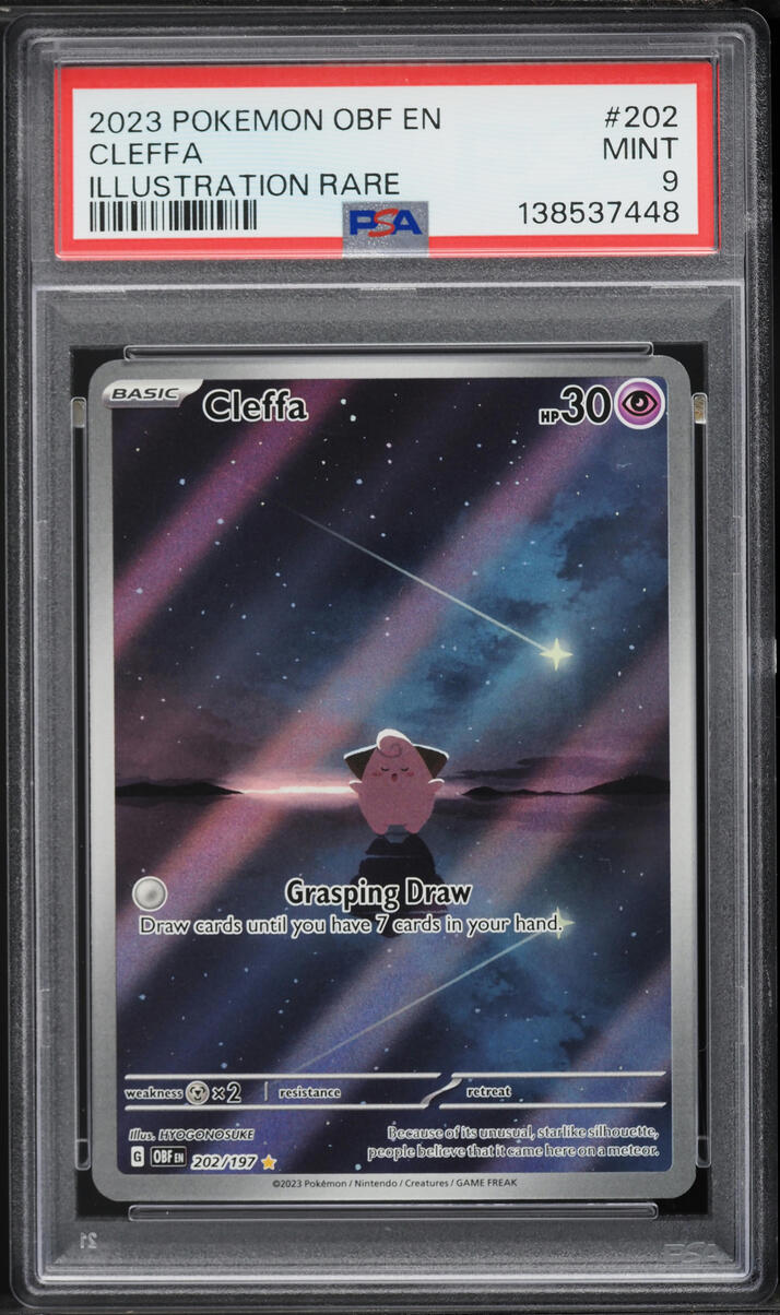 2023 Pokemon Scarlet & Violet Obsidian Flames IR Cleffa #202 PSA 9 MINT