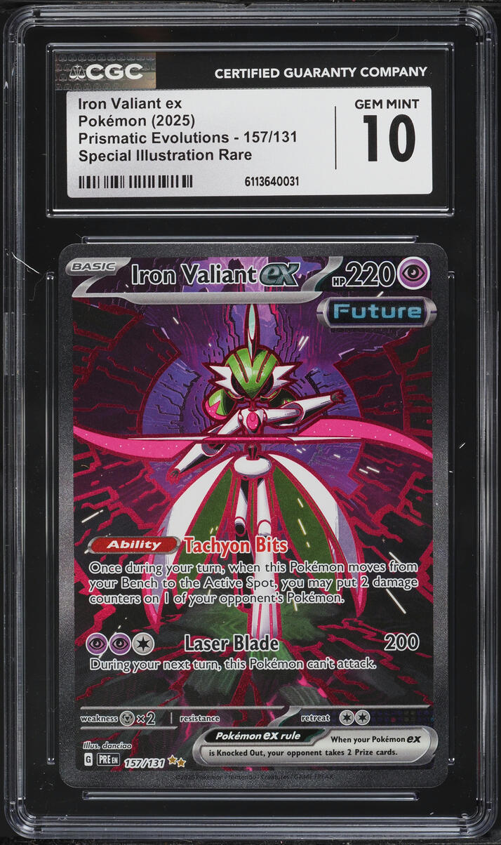 2025 Pokemon Scarlet & Violet Prismatic Evolutions SIR Iron Valiant ex #157 CGC 10 GEM MINT