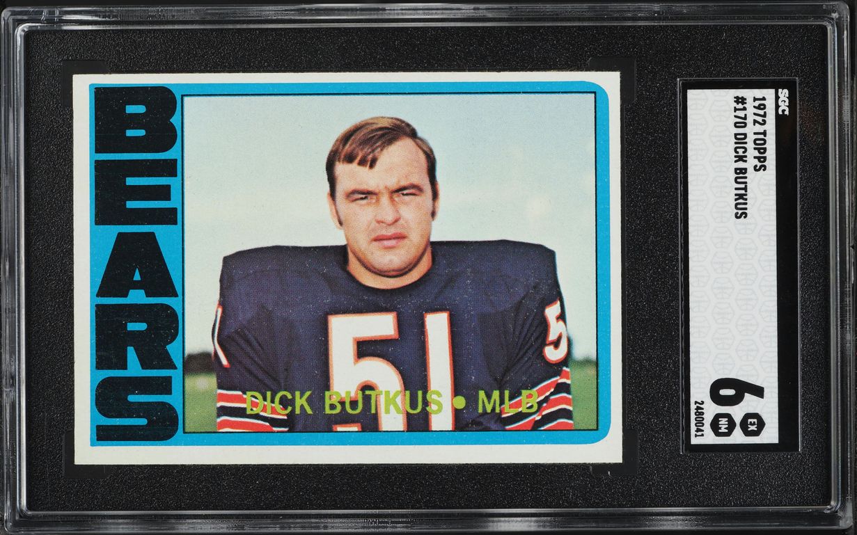 1972 Topps Football Dick Butkus #170 SGC 6 EXMT