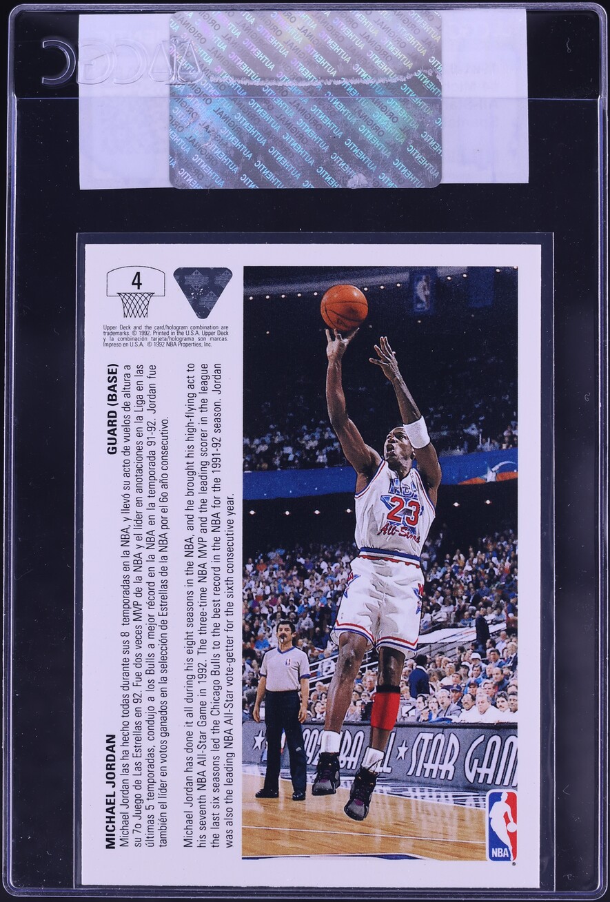 1991 Upper Deck International All-Star Spanish Michael Jordan #4 CGC AUTH