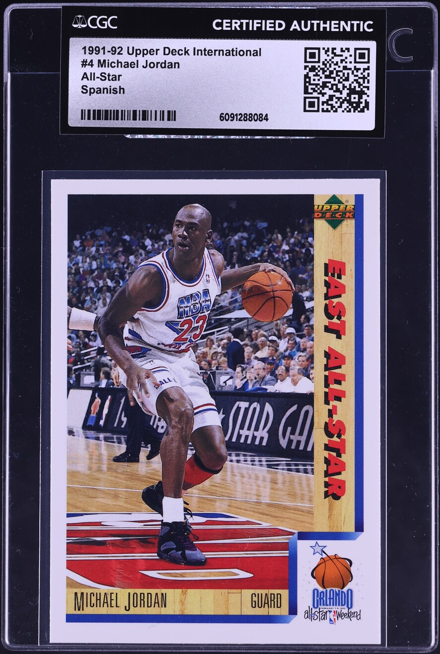 1991 Upper Deck International All-Star Spanish Michael Jordan #4 CGC AUTH