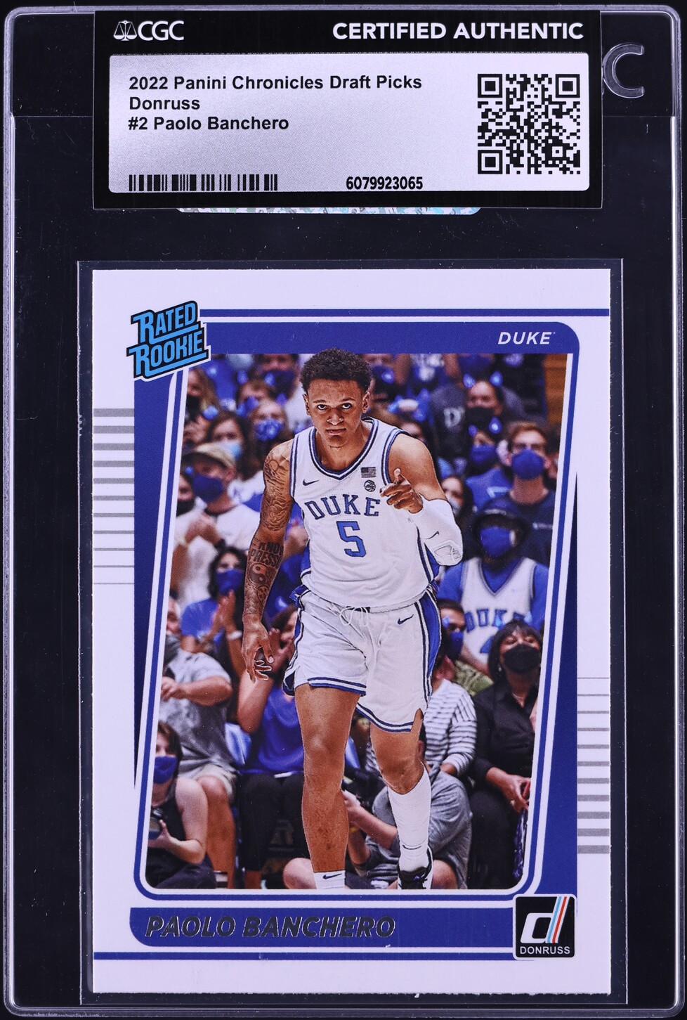 2022 Panini Chronicles Draft Picks Donruss Paolo Banchero ROOKIE #2 CGC AUTH