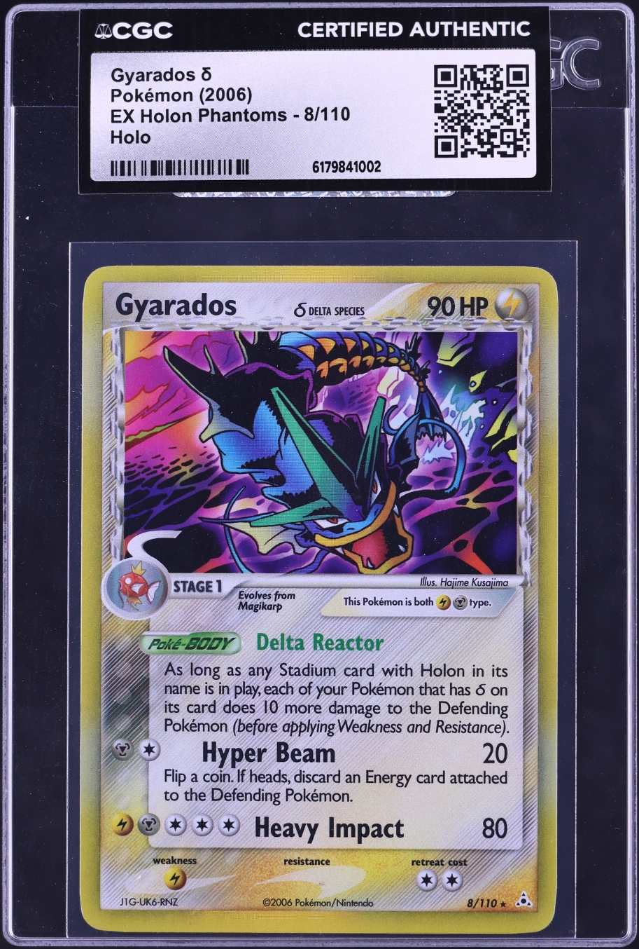 2006 Pokemon EX Holon Phantoms Holo Gyarados #8 CGC AUTH