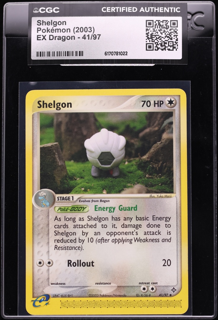 2003 Pokemon EX Dragon Shelgon #41 CGC AUTH