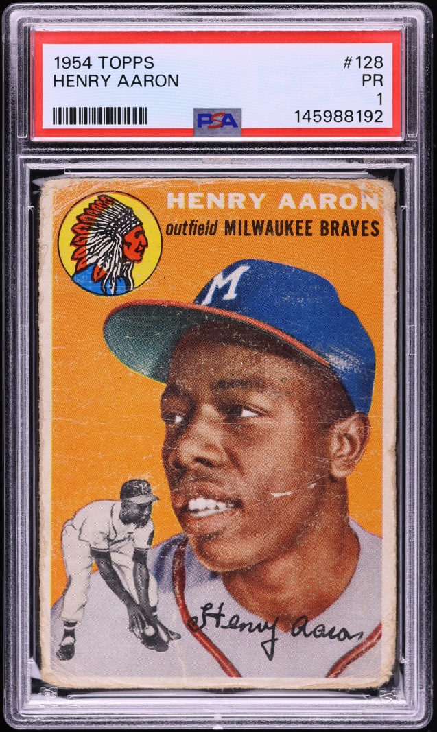 1954 Topps Hank Aaron ROOKIE #128 PSA 1 PR