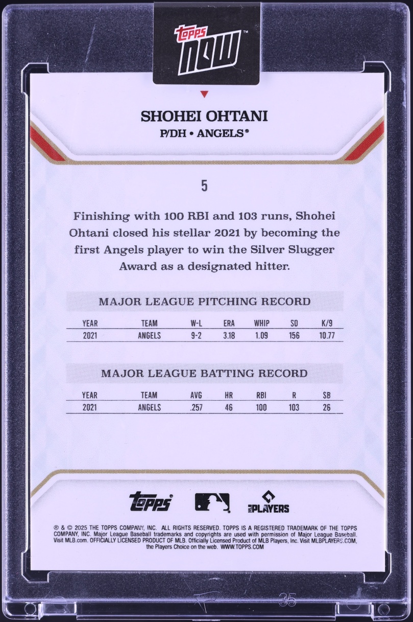2025 Topps MLB MVP Collection Rose Gold Foil Shohei Ohtani /17 #5