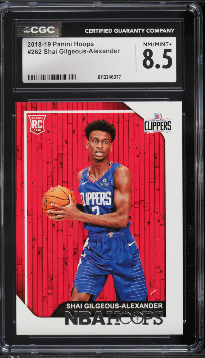 2018 Hoops Shai Gilgeous-Alexander ROOKIE #262 CGC 8.5 NM-MT+