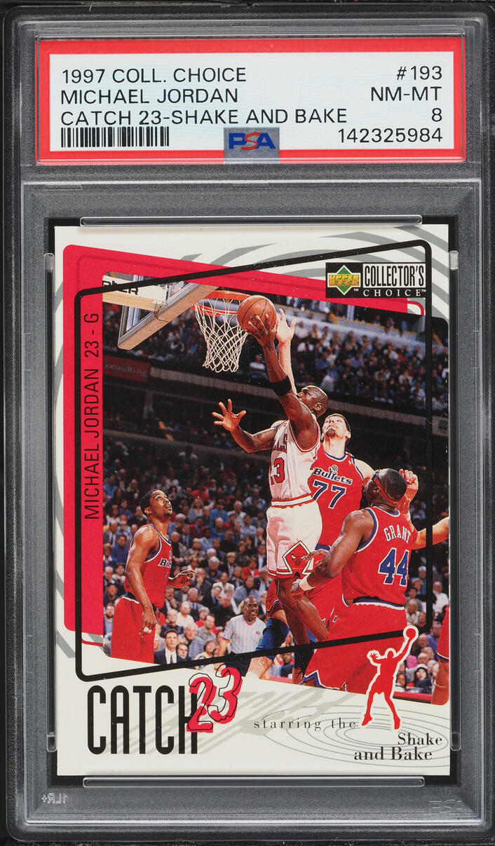 1997 Collector's Choice Catch 23 Michael Jordan #193 PSA 8 NM-MT