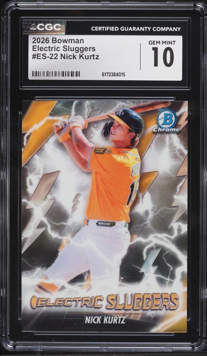 2026 Bowman Chrome Electric Sluggers Nick Kurtz #ES-22 CGC 10 GEM MINT