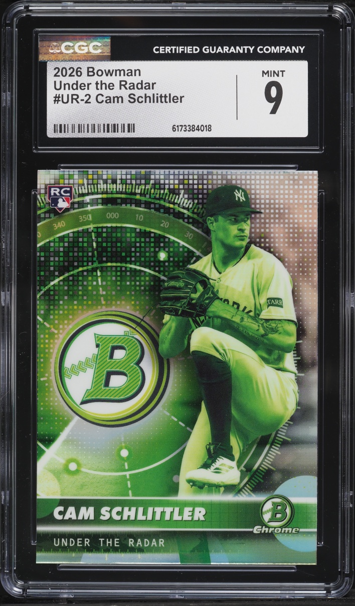2026 Bowman Under The Radar Cam Schlittler ROOKIE #UR-2 CGC 9 MINT