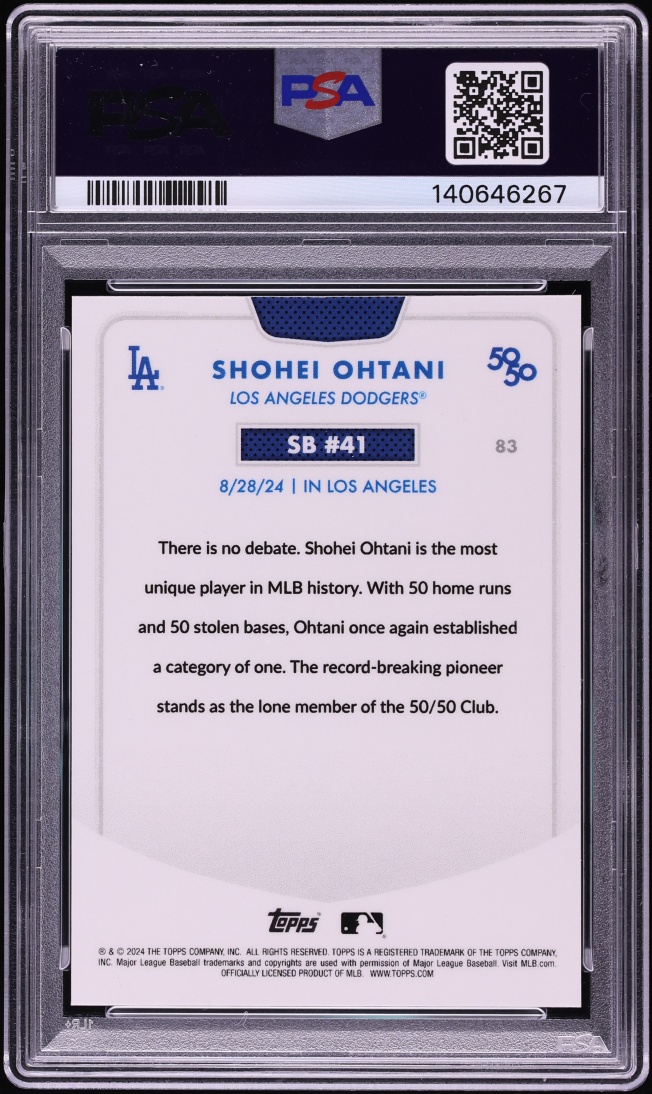 2024 Topps Chrome 50/50 Red Refractor Shohei Ohtani 5/5 #83 PSA 10 GEM MINT