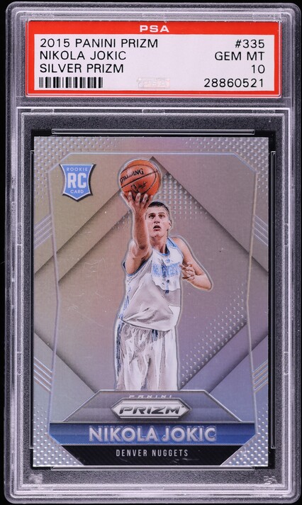 2015 Panini Spectra Gold Prizm Nikola Jokic ROOKIE AUTO DNA 10 /10