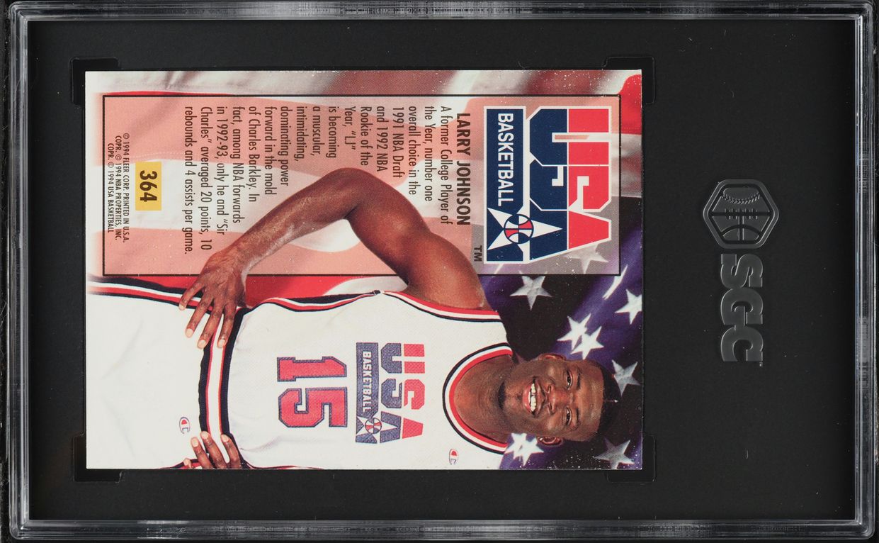 1993 Ultra USA Larry Johnson #364 SGC 8 NM-MT