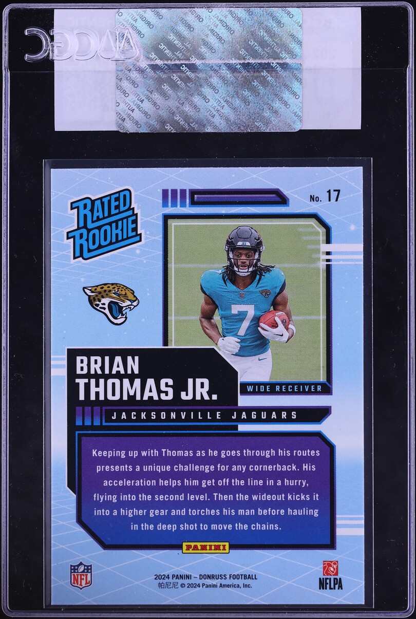 2024 Donruss Retro Brian Thomas Jr. ROOKIE #17 CGC AUTH