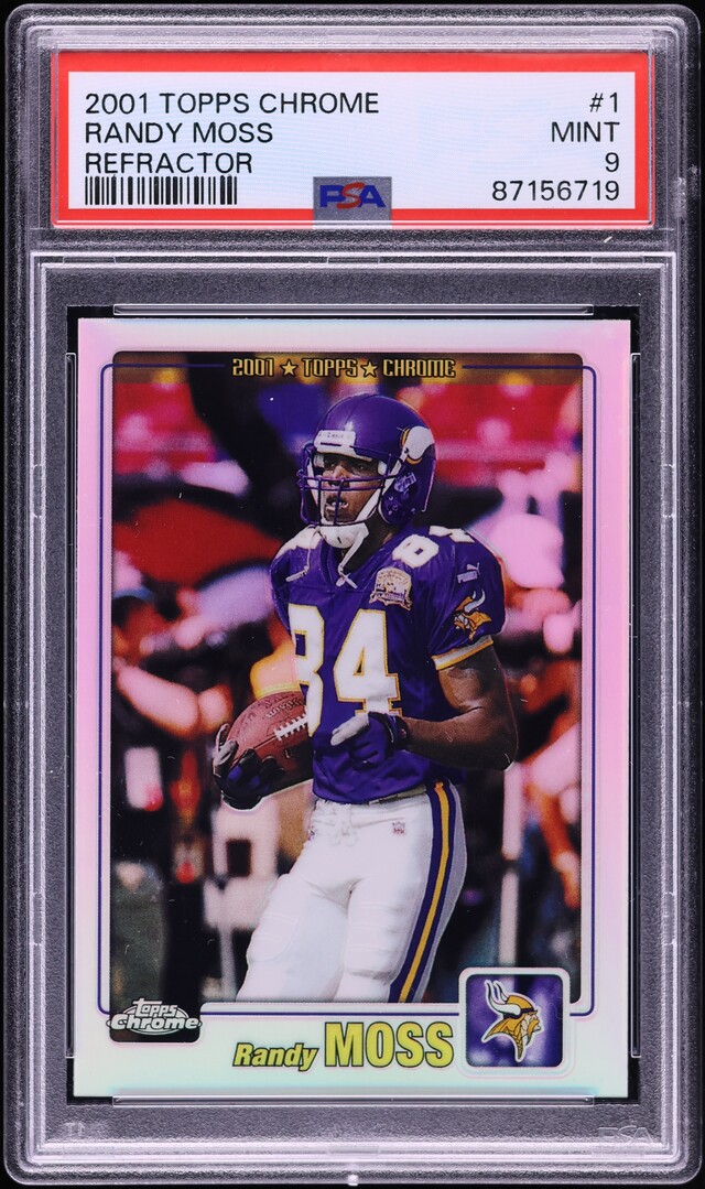 2001 Topps Chrome Refractor Randy Moss /999 #1 PSA 9 MINT