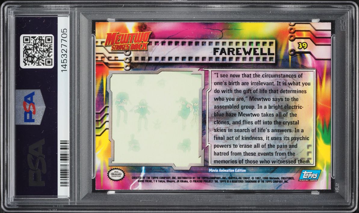 1999 Topps Pokemon The Movie Edition Farewell #39 PSA 9 MINT