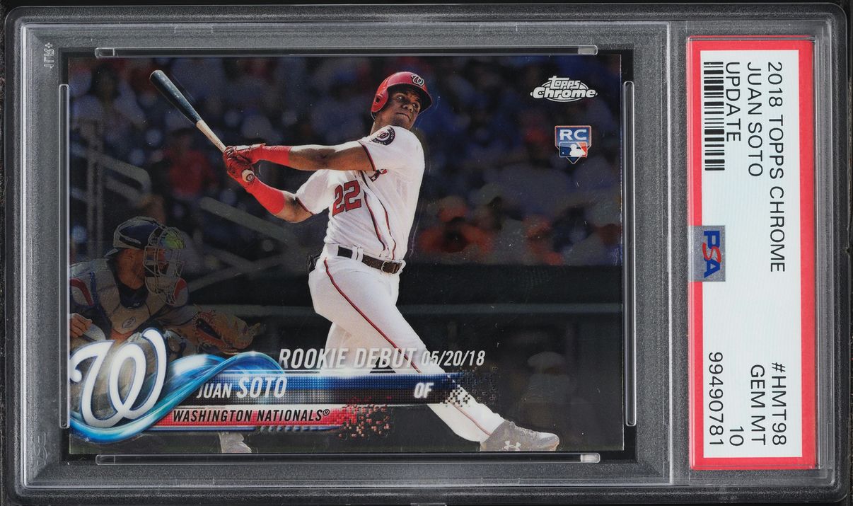 2018 Topps Chrome Update Juan Soto ROOKIE #HMT98 PSA 10 GEM MINT